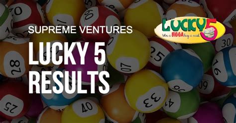 lucky 5 results for today|Lucky 5 Draw Results .